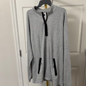 Alfani Light Gray Pullover with Black Details
